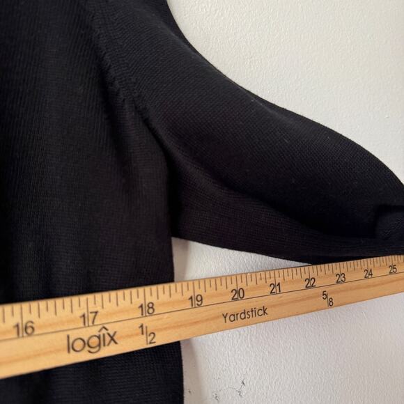 Chicos Sweater Womens S Black Embroidered Floral Bell Sleeve Whimsigoth Cardigan - Picture 8 of 12